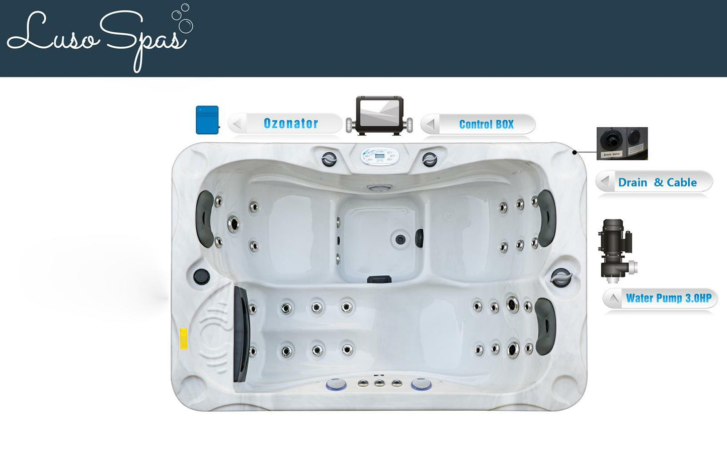 Luso Spas - THE ARA 2 PLUG & PLAY (IN STOCK)