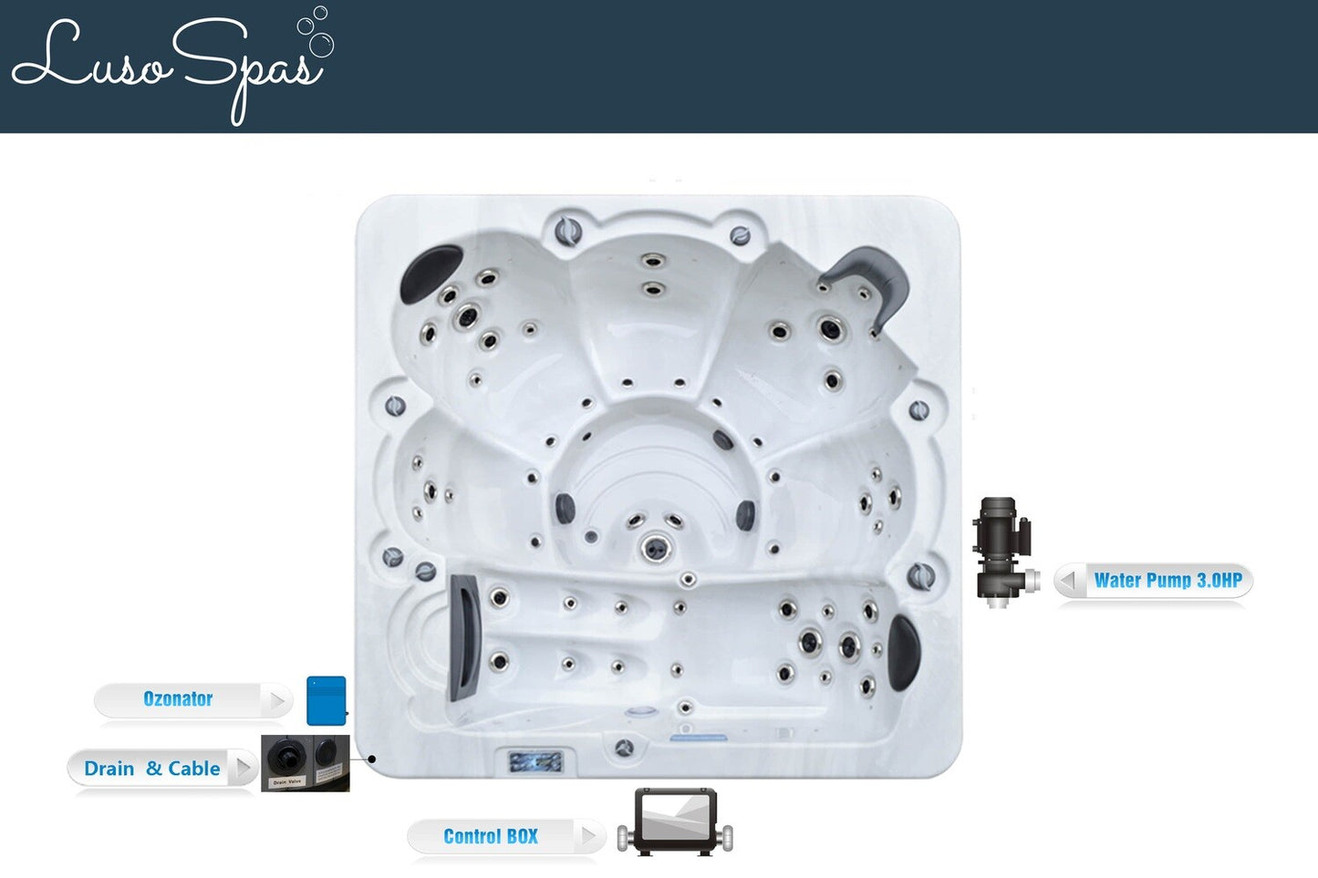 Luso Spas - THE PALMA PLUG & PLAY (IN STOCK)