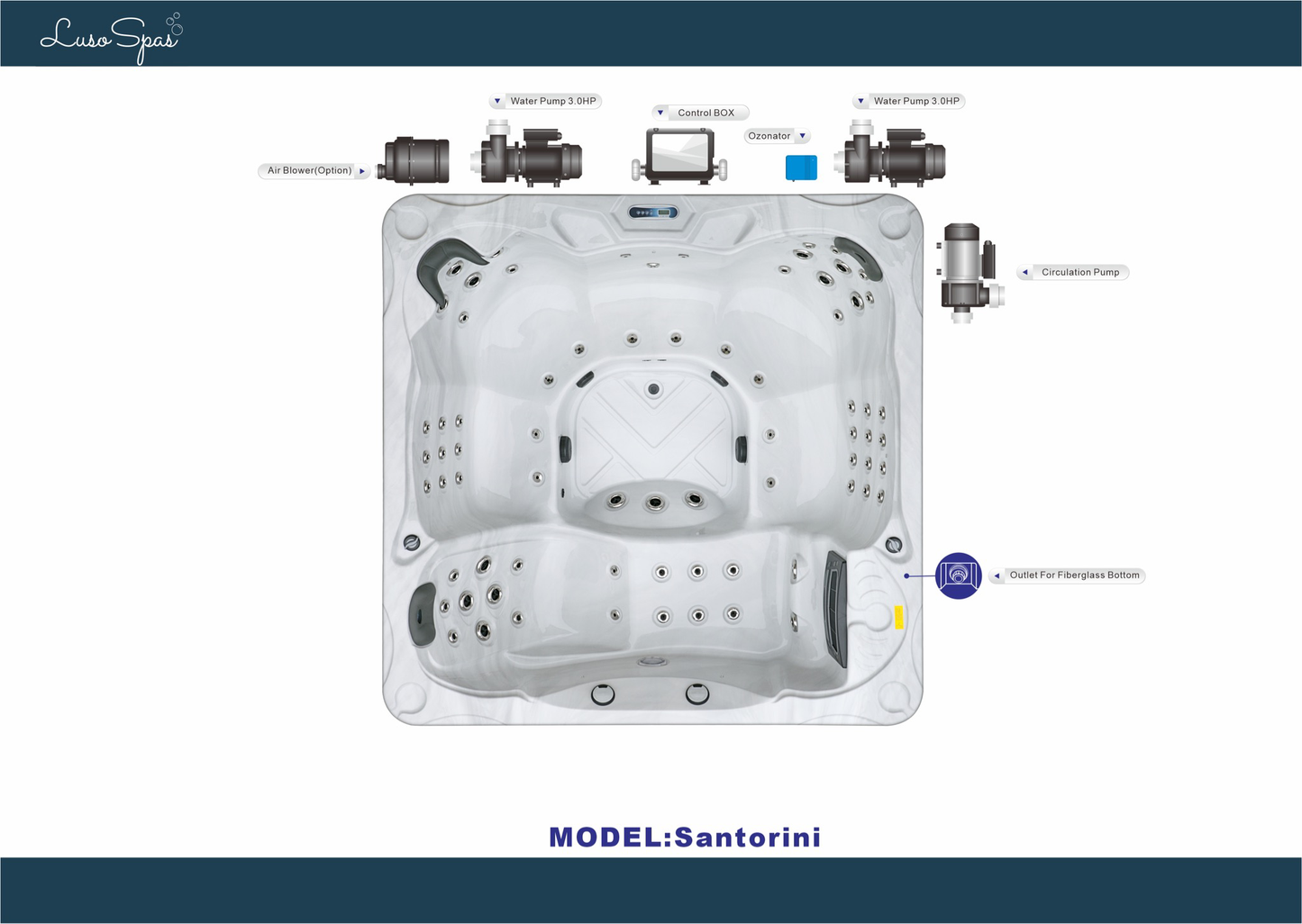 Luso Spas - THE SANTORINI (IN STOCK)