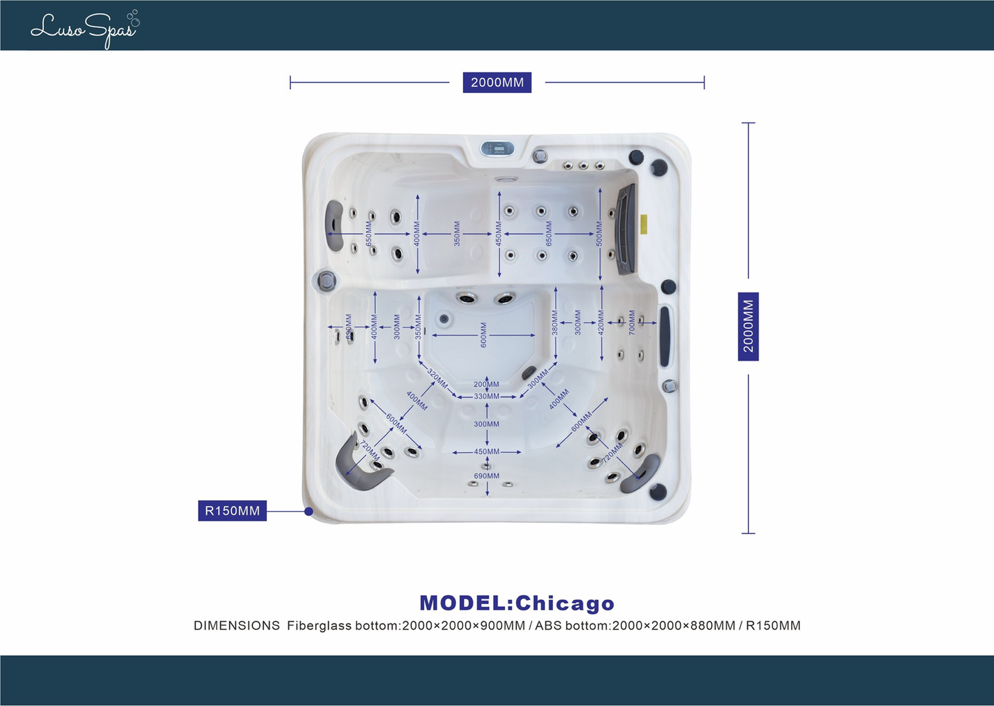 Luso Spas - THE CHICAGO PLUG & PLAY (IN STOCK)