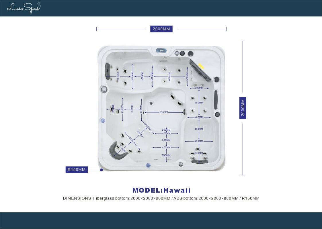 Luso Spas - THE HAWAII PLUG & PLAY (IN STOCK)