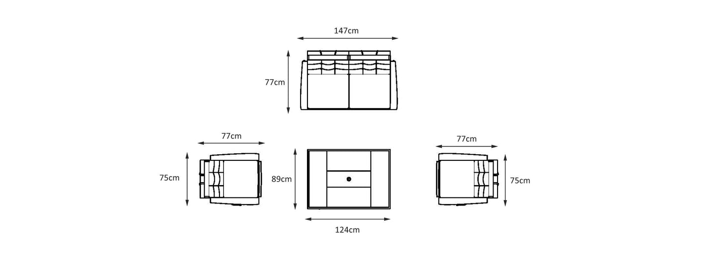 Luso Spas - The Hampton FirePit Set