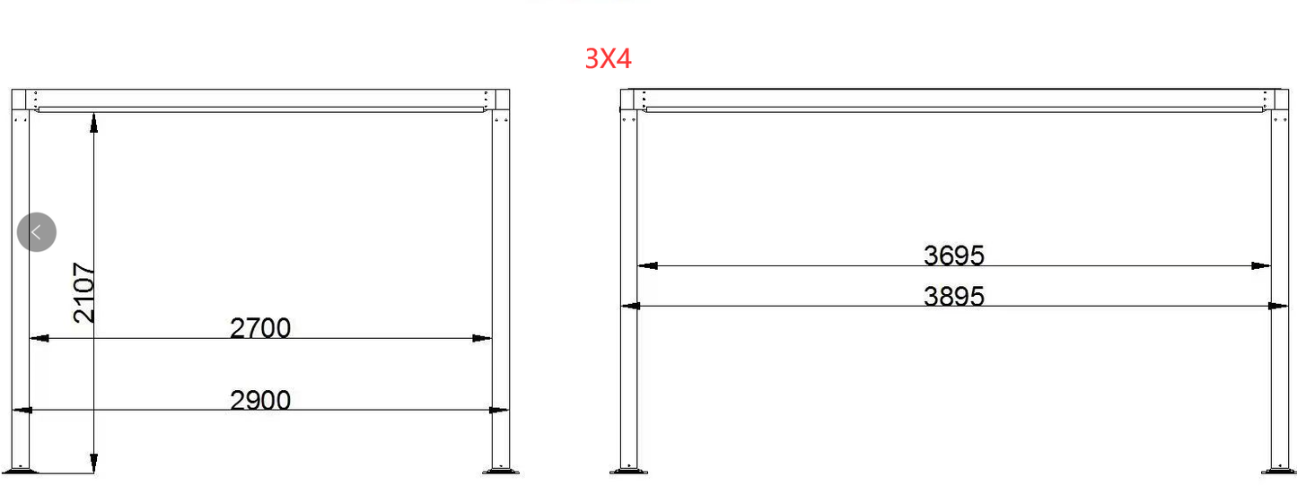 Luso Spas - THE ATLAS ALUMINIUM PERGOLA 3M X 4M (IN STOCK)