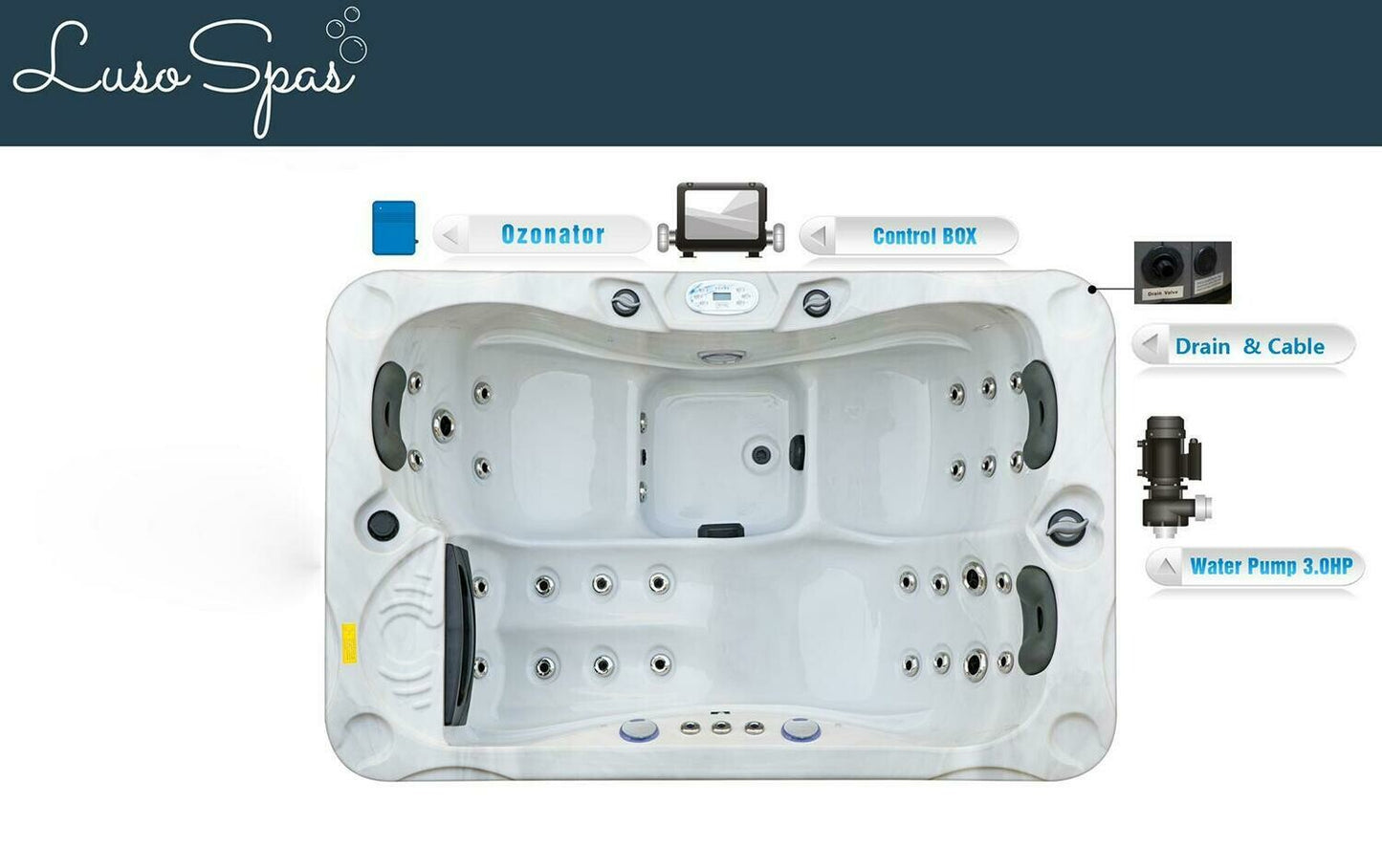 Luso Spas - THE ARA 2 PLUG & PLAY